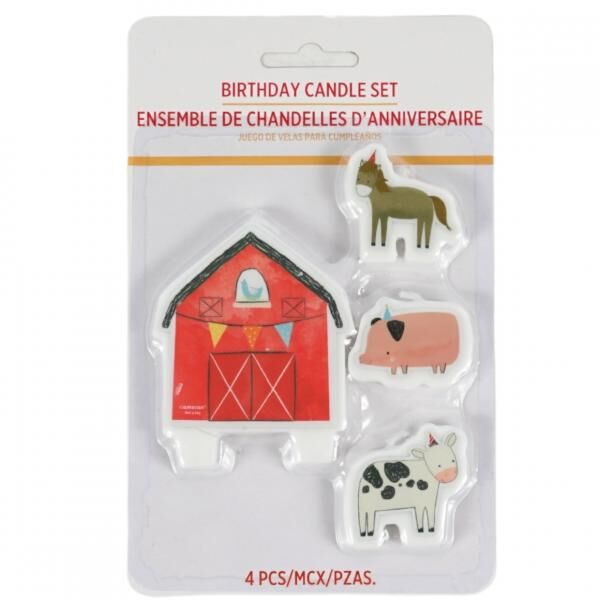 Kerzen Farm Barnyard 8 cm Satz von 4 Stück