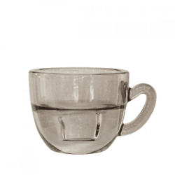 Kerzenleuchter Kaffee Glas grau 8 cm