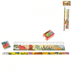 Schreibset Dinosaurier 19 cm Satz von 4