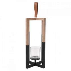 SENZA candle holder black/natural 40 cm