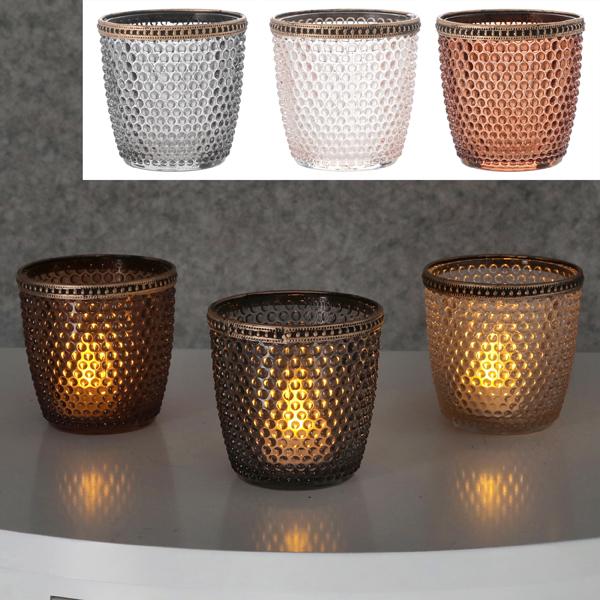 Windlicht Oriental, Dots, 3/s, gro&szlig;, 9cmD