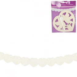 Girlande Liebe Taube Papier Elfenbein 4 m