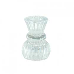 Housevitamin Kerzenhalter Duo Classic Ribb schillerndes Glas 8 cm