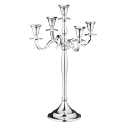 Candlestick 5 arm, silver, ca.43cmH
