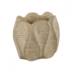PTMD bloempot Waxy ovaal bruin 20 cm