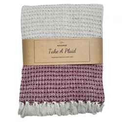 Take a Plaid 12 recycled cotton red 130 x 180 cm
