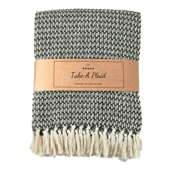 Take a Plaid 35 recycled cotton army green 130 x 180 cm