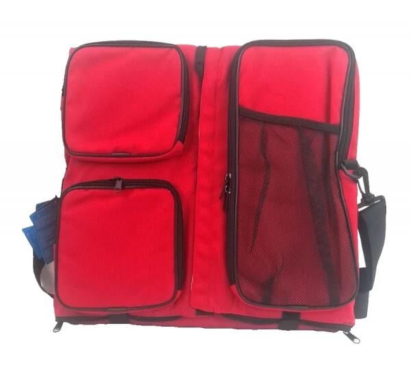 Travelmom Wickeltasche Wiege Reisetasche 5 Ablagefächer Peva Babytasche rot