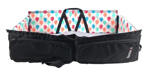 Travelmom Wickeltasche Wiege Reisetasche 5 Ablagefächer Peva Babytasche schwarz
