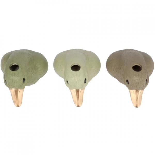 Statue Duck Head green 16 cm 3 assorted