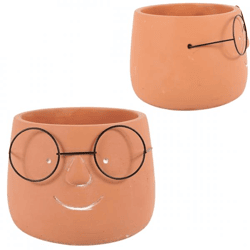 Flower pot cement terracotta 20.5 cm