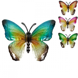 (R) Wandhanger vlinder Susanne metaal 38 cm 4 assorti