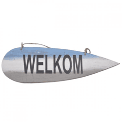 Wandschild Surfbrett Willkommen 45 cm