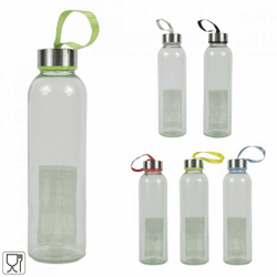 Wasserflasche Glas 500 ml 6 Stück sortiert