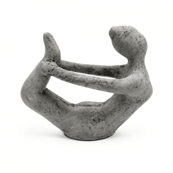 Statue Yoga rustikal Nr. 9 grau 27 cm