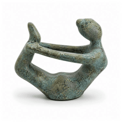 Statue Yoga rustikal Nr. 9 türkis 27 cm