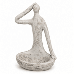 Statue Yoga rustikal Nr.15 grau 39 cm