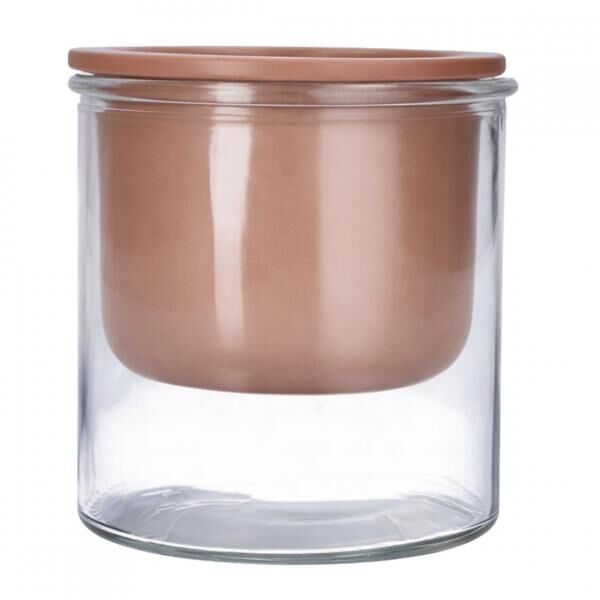 Flower pot Malga self-watering brown 15,5 cm