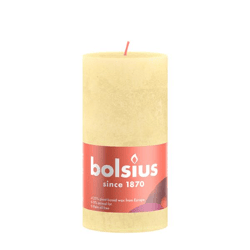 Bolsius stump candle rustic butter yellow 6,8 x 13 cm