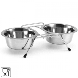 Feeding bowl dog metal 17 cm
