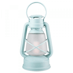 Gusta LED batteriebetriebenes Windlicht blau 28 cm