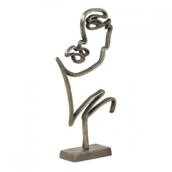 Licht & Leben Statue Gesicht Bronze 34,5 cm