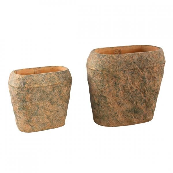 PTMD bloempot Lourdes geel/groen 30 cm