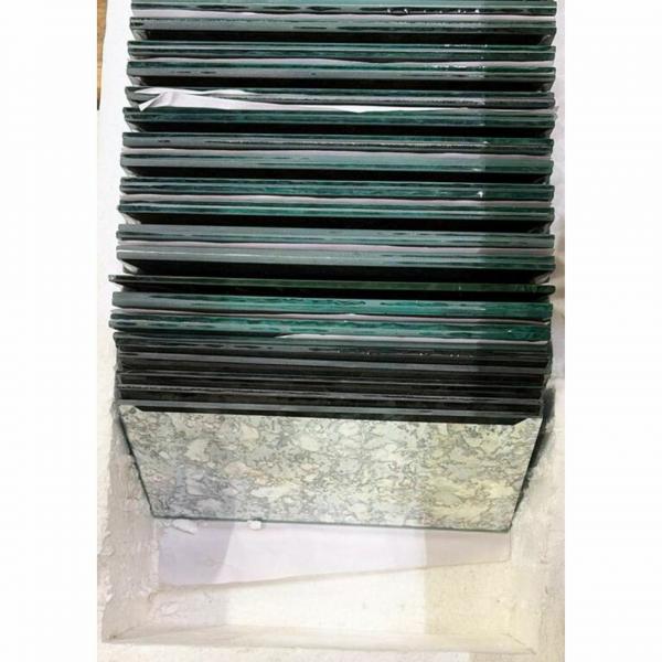 PTMD Exklusive Fliese facettiertes Glas antik silber 10 x 20 cm 60 Stück