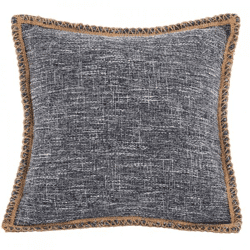 Tiseco cushion Hessian black 45 x 45 cm