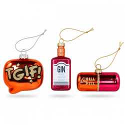Weihnachtskugel Glas Its Friday 8 cm Satz von 3