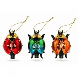 Weihnachtskugel Glas Posh Insekt 9 cm 3er Set