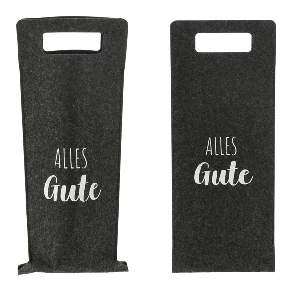 Flaschentasche Filz Alles Gute