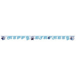 Frozen Ice Skating - 1 Happy Birthday Banner