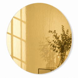 Housevitamin Wandspiegel rund gold 60 cm
