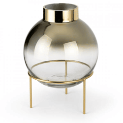 J-Line Vase auf Fuß goldfarbig 30 cm