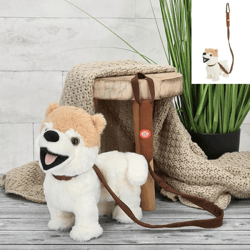 Running dog Bello with sound approx. 30x28cm