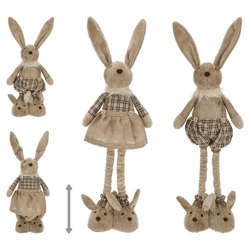 Easter bunny, bunny slippers, telescopic legs, 2/s, approx. 60cmH 