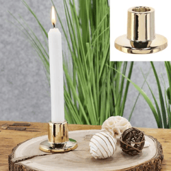 Stick candle holder, gold shiny, 6.5cmB