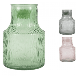 Vase glass 20 cm 3 assorted