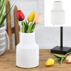 Vase, ceramic, white matt, S, approx.9x14cmH