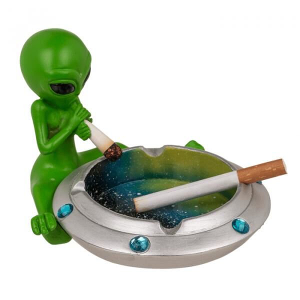 Alien with joint - ashtray - 16.4 x 15 cm