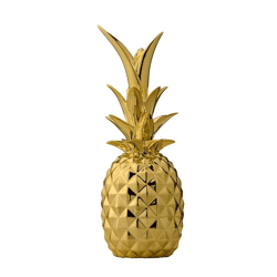 Bloomingville ceramic pineapple with gold-colored glaze (1 PU=12 pieces)