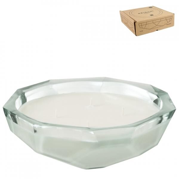 J-LINE Kerzenschale Origami transparent 24,5 cm