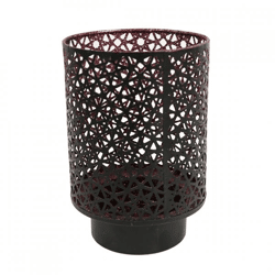 Casablanca Windlicht schwarz/violett 20 cm