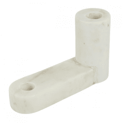 Candlestick marble white 17.5 cm