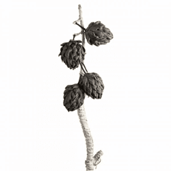 Artificial branch foam gray 115 cm