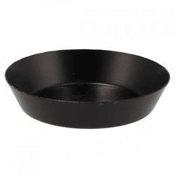 Schale für Bernsteinwürfel Metall schwarz 10 cm
