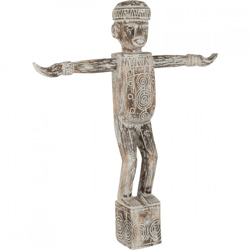 J-Line statue Primitive Edmund dark brown 75 cm
