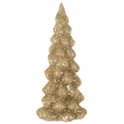 J-Line Christmas tree glass glitter gold 32 cm