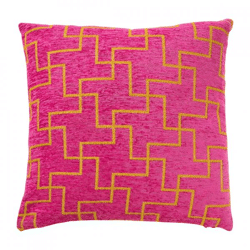 (R) Kissen Jacquard rosa 45 x 45 cm